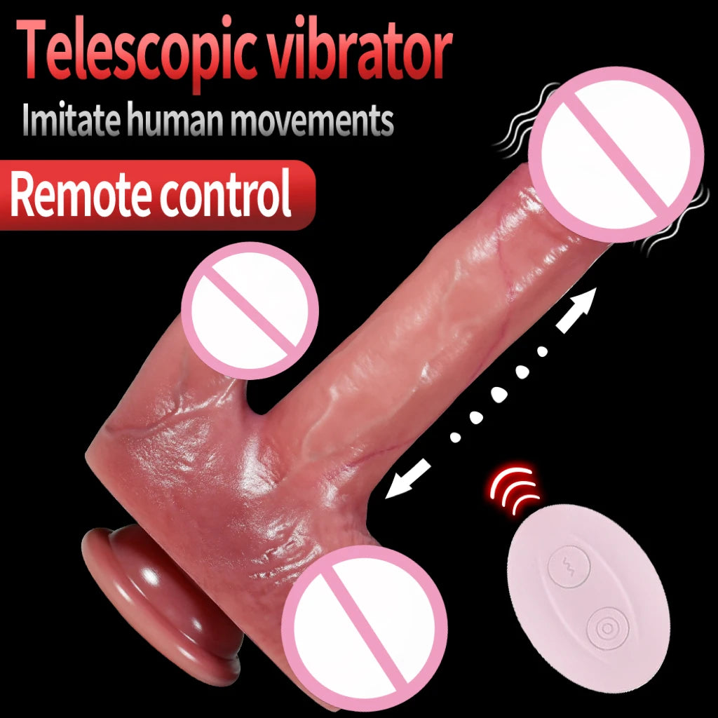 Double-ended dildo. Electric penis. Remote-controlled. Female sex toy. Insertable penis. Anal sex toy. Adult sex toy.