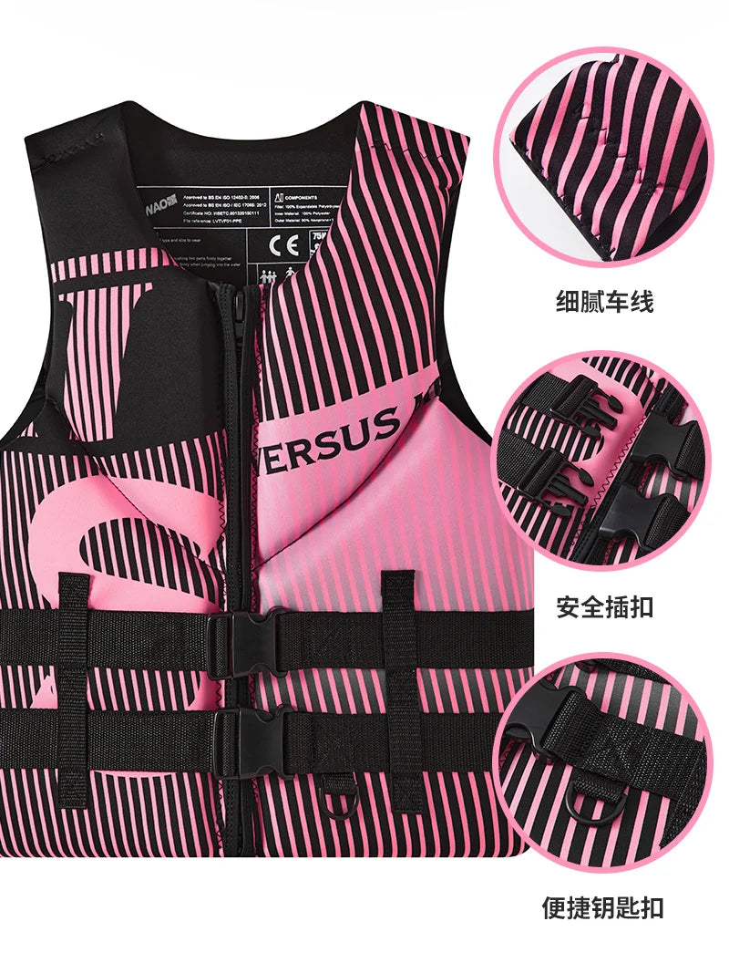 Life Jacket Adult Professional Super Buoyancy Surf Vest Water Sports Kayak Motorboat Drifting Vest Rescue Lifeguard Life Vest