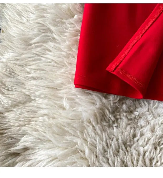 Faion High Waist  Color Midi Skirt Slimming Elastic Slit One Step OL Busin Bodycon Skirt Young Women Commute Sle