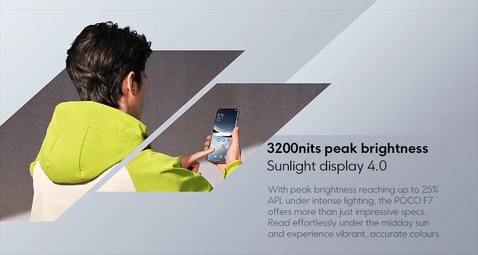 EU POCO F7 5G Smartphone European Version Snapdragon® 8s Gen 4 6500mAh Battery 90W 6.83" 1.5K 120Hz AMOLED 50MP Camera OIS NFC