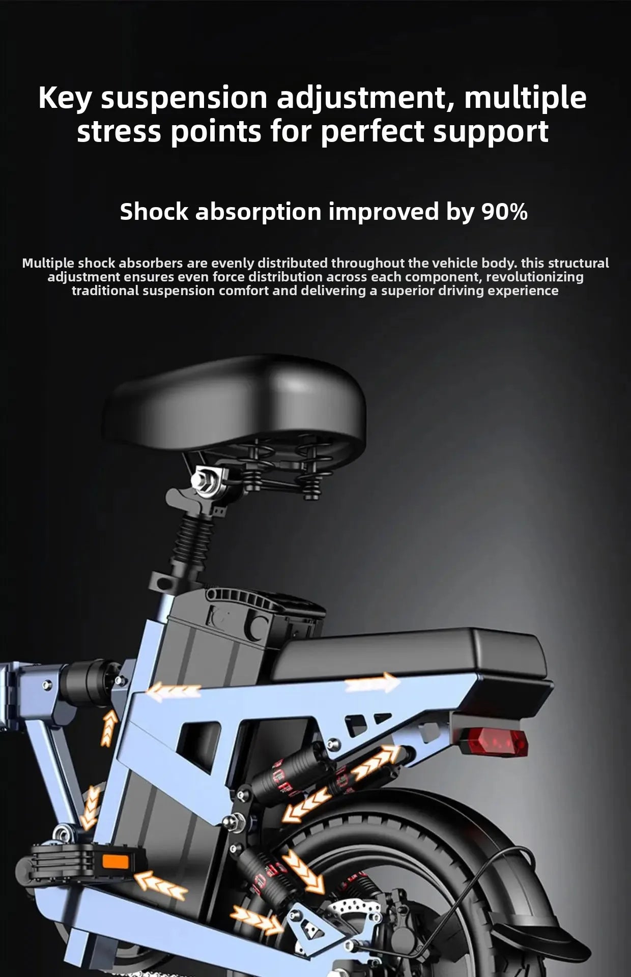 14-inch foldable E-Bike aluminum alloy explosion-proof tire electric bicycle for adults with multiple shock absorption bicycles