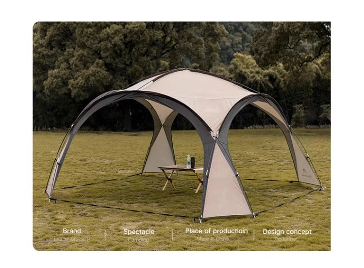 MOUNTAINHIKER Outdoor With Windows Tent 8-10Person Camping Dome Tents Light Luxury Round Big Canopy Large Awning Pergola Tent
