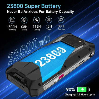 8849 Tank 3 Pro by Unihertz 5G Rugged Projector Phone 23800mAh 512GB ROM Mobile Phones 200MP 120W Charger OTG Smartphone Android