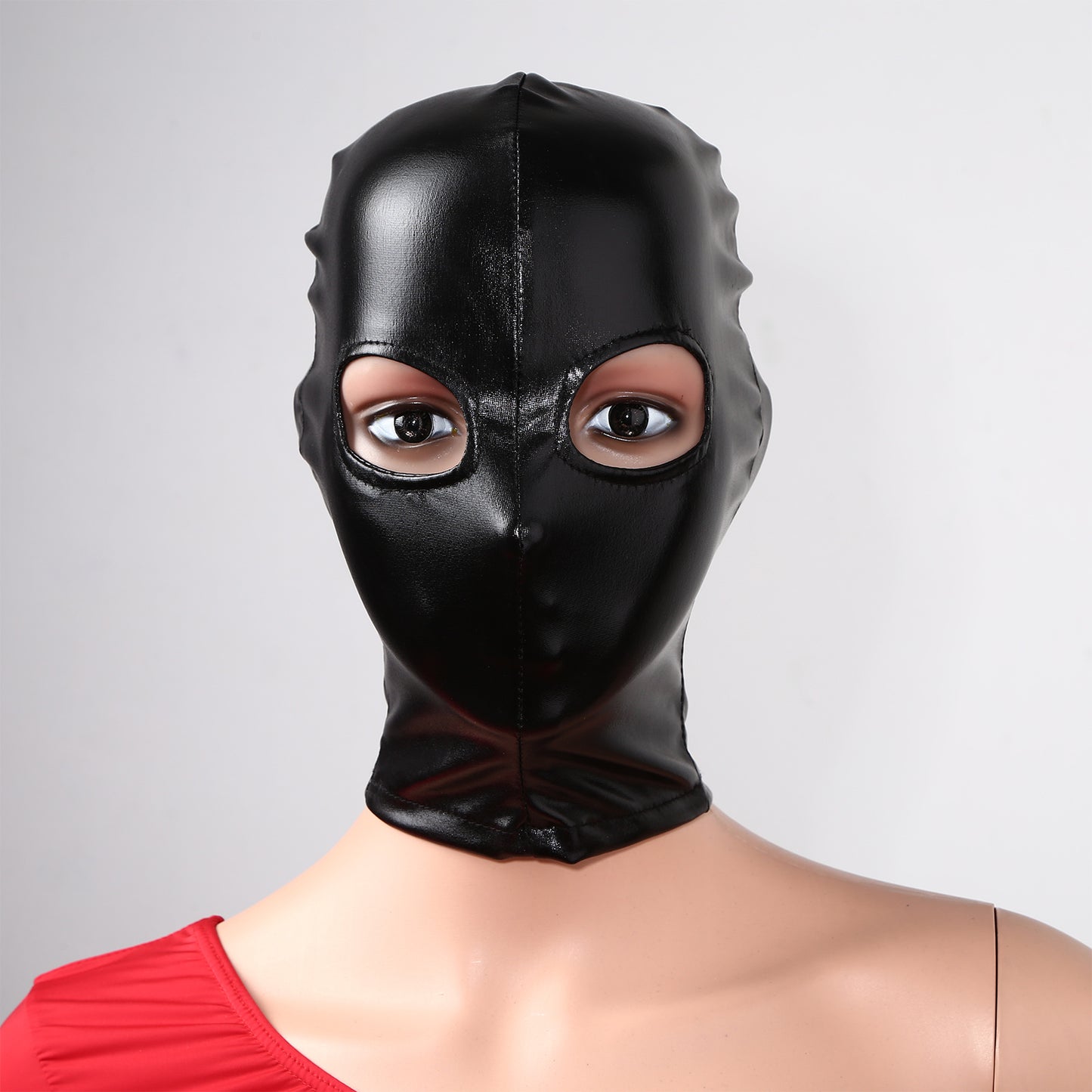 Adult Shiny Leather Masks Sex Toys Bronzing Cloth Open Mouth And Eye Glued Head Cover Couples Adult Products