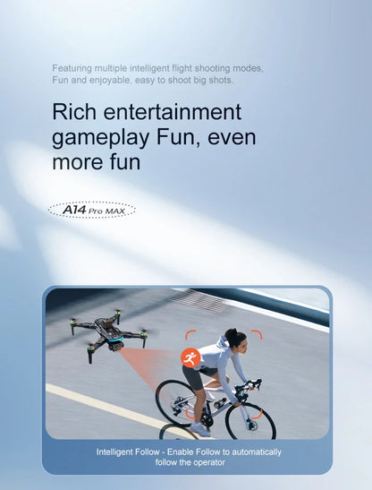 Xiaomi A14 pro Max Drone 8k HD Dual Camera GPS Brushless Optical Flow Obstacle Avoidance 4.5-inch Large Screen Uav Rc 20000m New