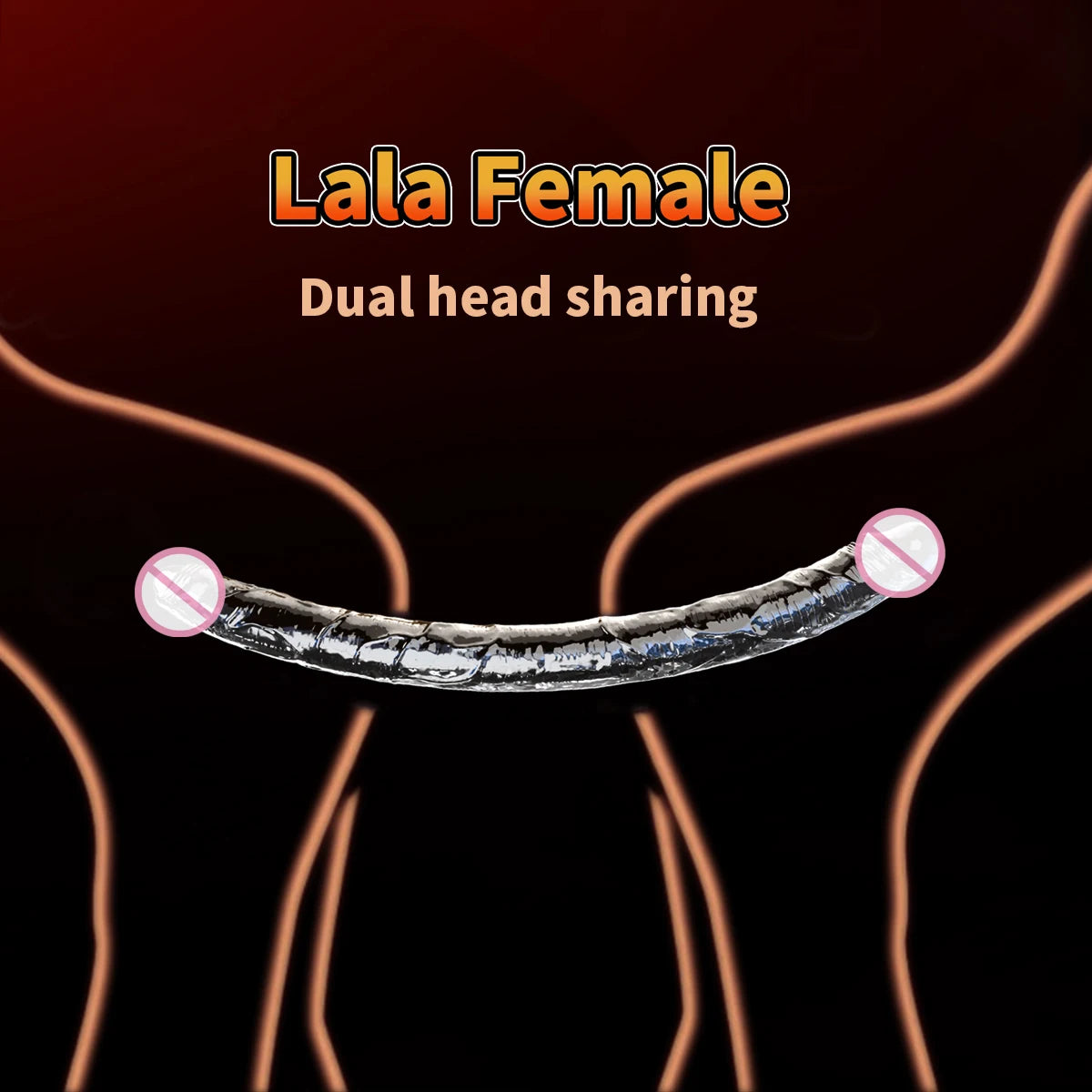 45cm double-headed realistic long dildo, suitable for lesbian couples, gay men, and adults as a sex toy or anal toy
