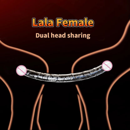 45cm double-headed realistic long dildo, suitable for lesbian couples, gay men, and adults as a sex toy or anal toy