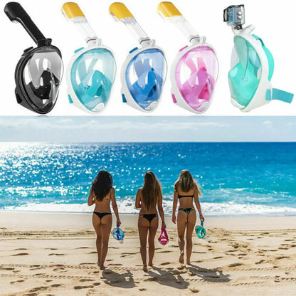 Full Face Diving Mask Underwater Snorkeling Anti Fog Swimming Mask Set Scuba Diving Respirator Masks Safe Breath for Kids Adults