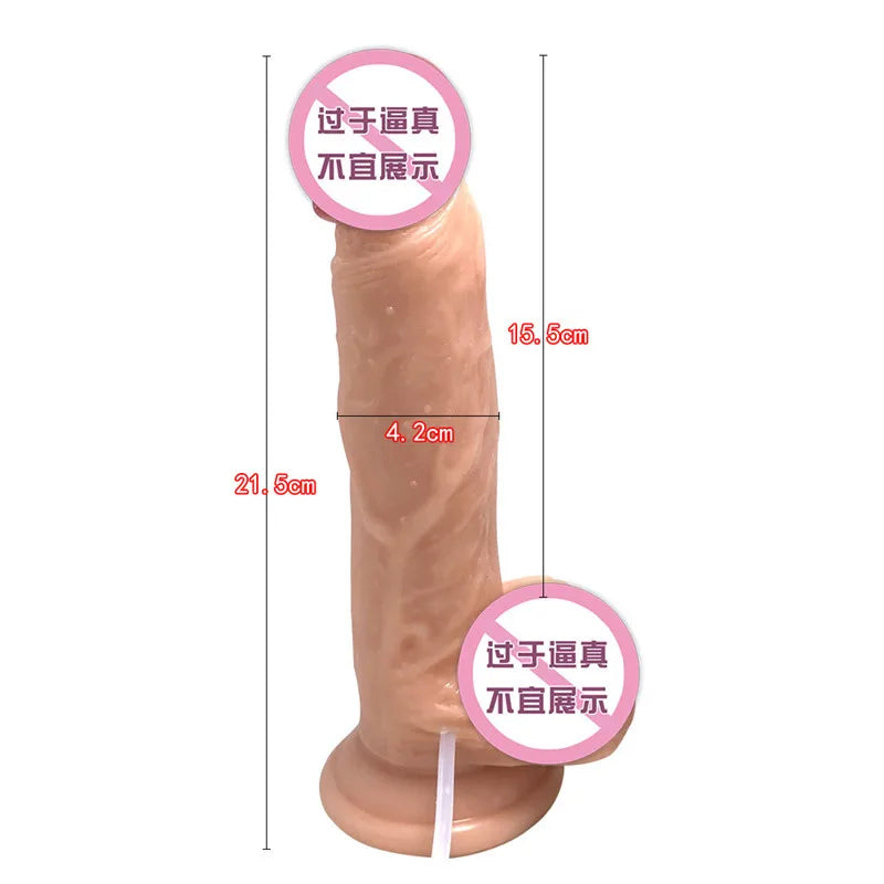 Ejaculating Penis Realistic Squirting Dildo Strong Suction Cup Soft Dildos for Women G-Spot Anal Vagina Massager Prostate Play