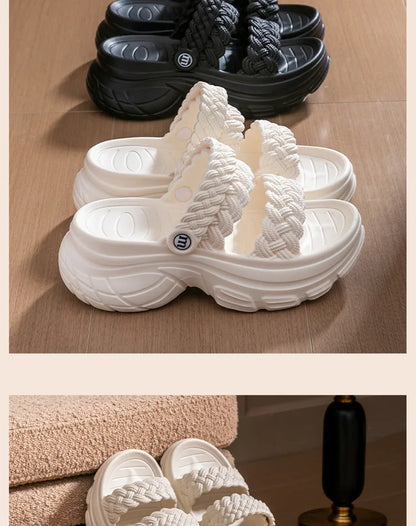 Comwarm Fashion Women's Slippers Platform Outdoor Female Slides Slip On Concise Slides EVA Soft Sole Comfortable Women's Sandals