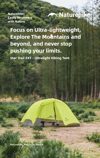 Naturehike Star Trail EXT Hiking Tent Outdoor Camping Overnight Rainstorm Protection Wild Camping Tent