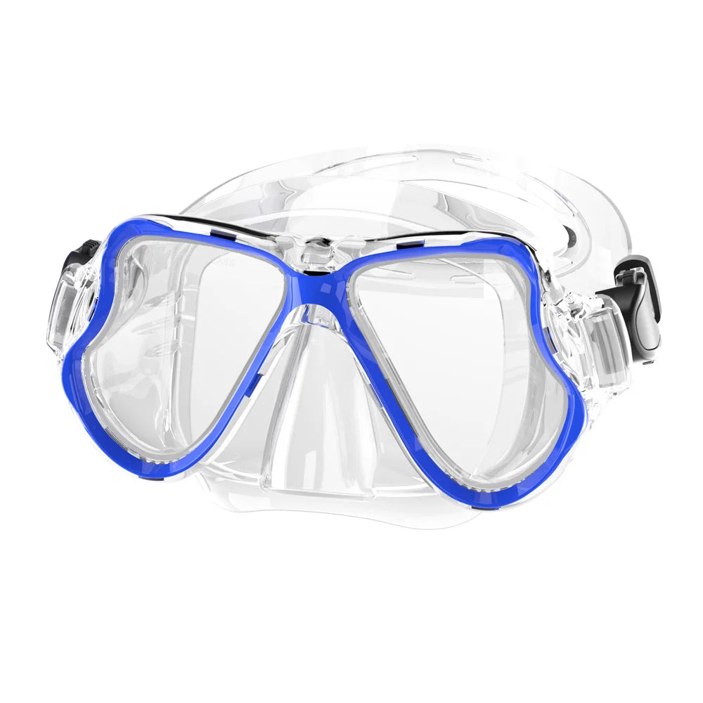 Diving Mask Swimming Snorkel Mask Wide View Tempered Glass Adult Waterproof Anti-Leak Anti-Fog Dive Scuba Swim Snorkeling Goggle