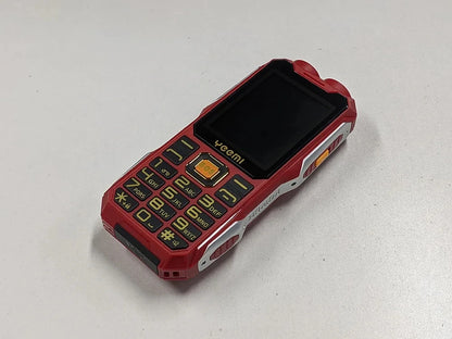 YEEMI Q8 GSM 2G Rugged Phone Big Battery Dual Flashlight 2.4inches HD Screen Dual SIM Mobile Phone Large Button Cellphone