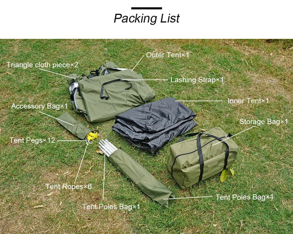 Bushcraft Tent Baker Style Outdoor Camping Multifunction Bushcraft Shelter Woodland Tent Backwoods Hot Tents for 2 Persons