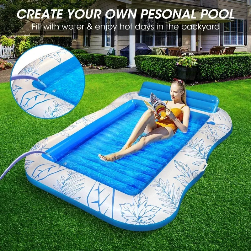 New Inflatable Water Floating Row Inflatable Single Double Floating Bed Summer Inflatable Outdoor Toy
