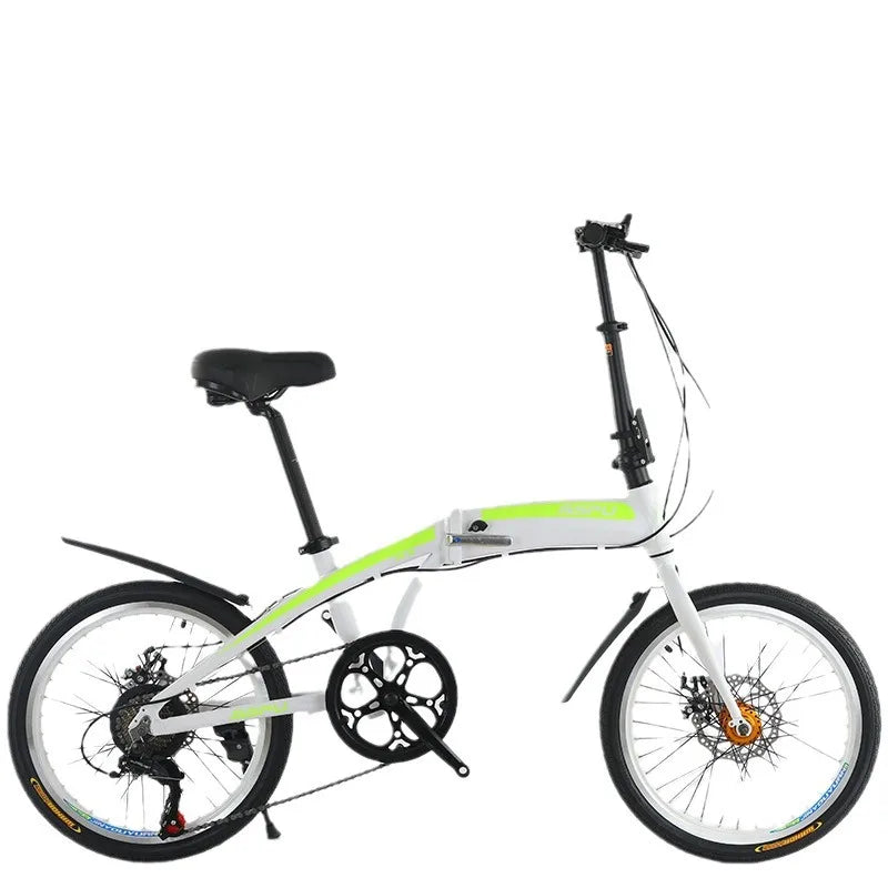 Folding Bike 20 Inch Aluminum Alloy Lightweight Commuter Bicycle 7 Speed Portable City Travel Ultralight Folding Bikes Grey