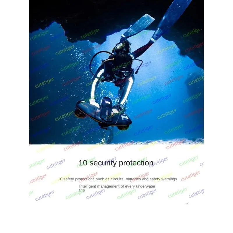 Handheld electric assisted diving booster。Underwater thruster