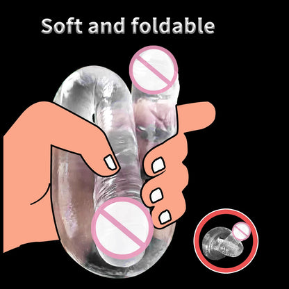 45cm double-headed realistic long dildo, suitable for lesbian couples, gay men, and adults as a sex toy or anal toy