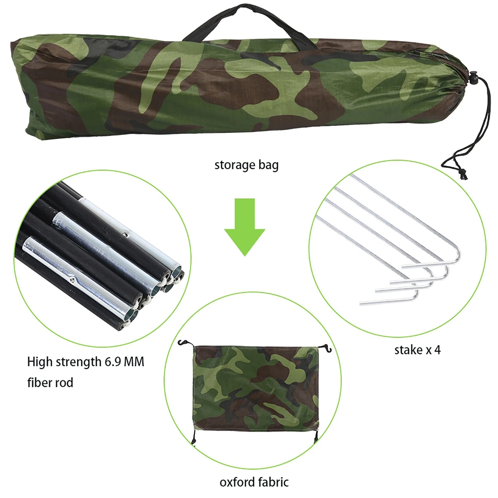 Camouflage Tent One Person Tent Outdoor Tent Tent Outdoor Camouflage UV  Waterproof One Person Tent for Camping Hiking