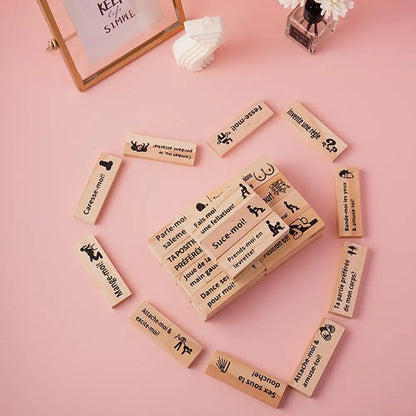 48PCS Dating Building Blocks For Date Nights Valentines And Adult Party Games Tower Game Deluxe Naughty Wooden Couple Toys