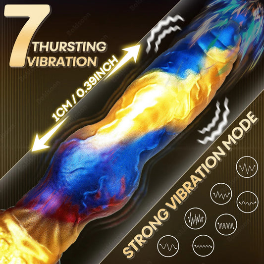 Thrusting Dildo Sex Toys Vibrator Monster Huge Thick Dildos Anal Toys Remote Control Multi-Modes Big Dildo Adult Sex Toys & Game