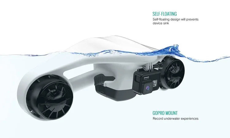 Electric Sea Scooter Portable 30 Meters Depth Underwater 35mins Running Time -10℃-40℃ Available Underwater Scooter 3.5kg