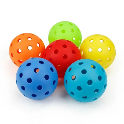 6/12 PCS Indoor Pickleball Balls 40 Holes Colorful and Durable Pickleballs 74mm Training Ball Practice Competition Pickleball