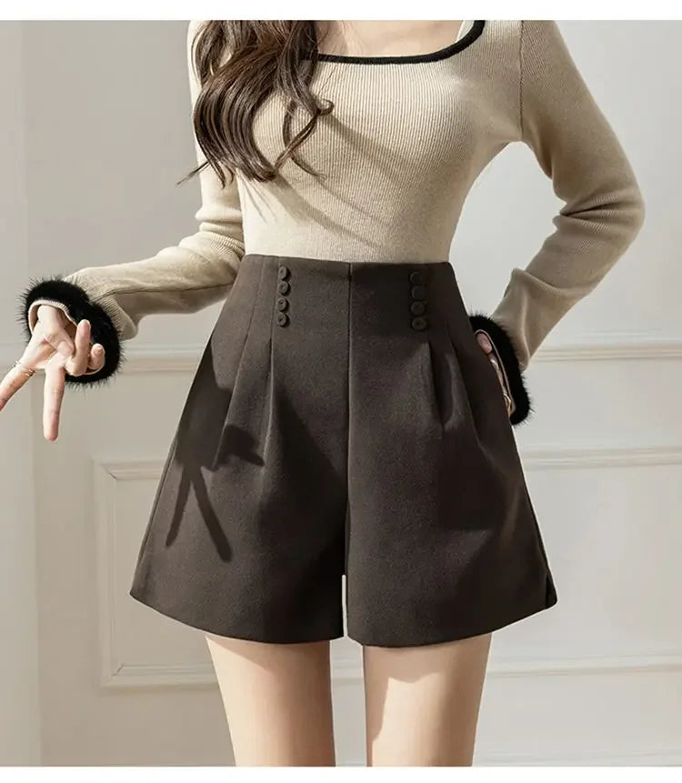 Design-sensing Suits and Shorts Women Slim and High-waisted A-line Boot Pants Versatile Casual Pants