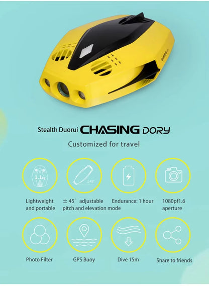 Palm-Sized APP-Controlled Underwater  | Full HD for Exploration & Photo/Video Capture