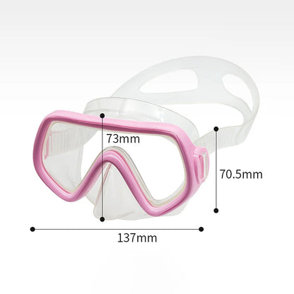 Diving Mask Waterproof Swimming Goggles Panoramic HD For Adult Youth Silicone Skirt Anti-Fog With Nose Cover Swimming Equipment