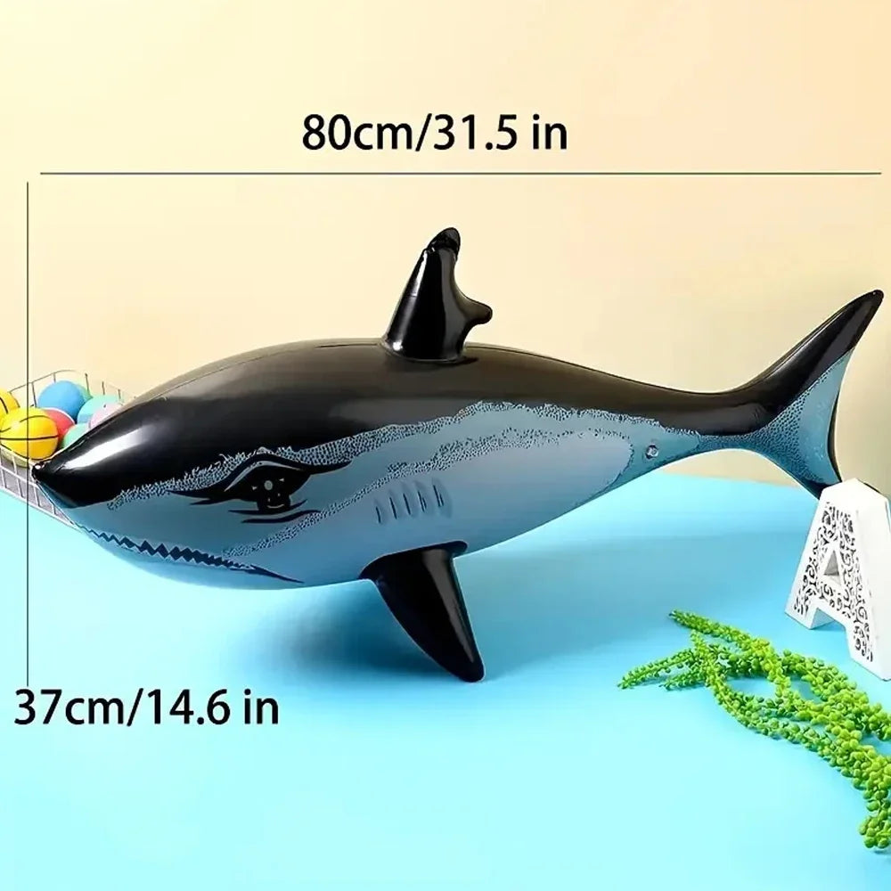 Inflatable Shark Float Beach Pool Party Swimming Water Game Fun Sports Inflatable Toy Holiday Vacation Gift For Home Outdoor
