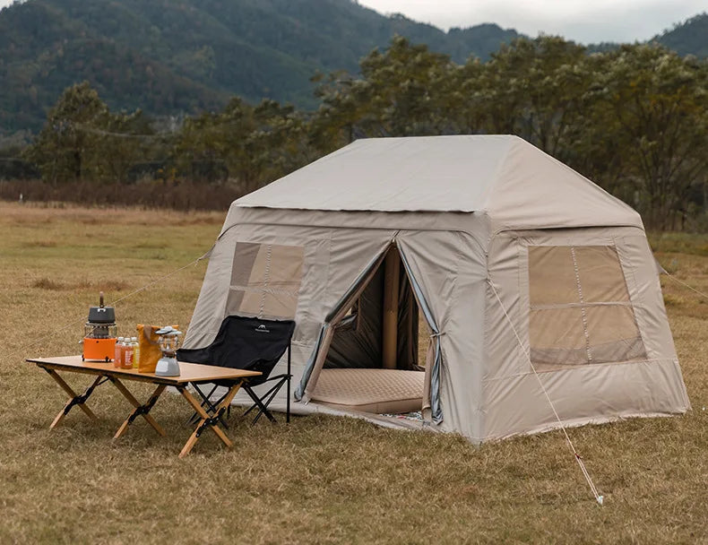 MOUNTAINHIKER Outdoor Camping 4-5 Person Waterproof Family Awning Beach Tent Quick Open Fishing Tent Picnic Park Anti-UV Shade