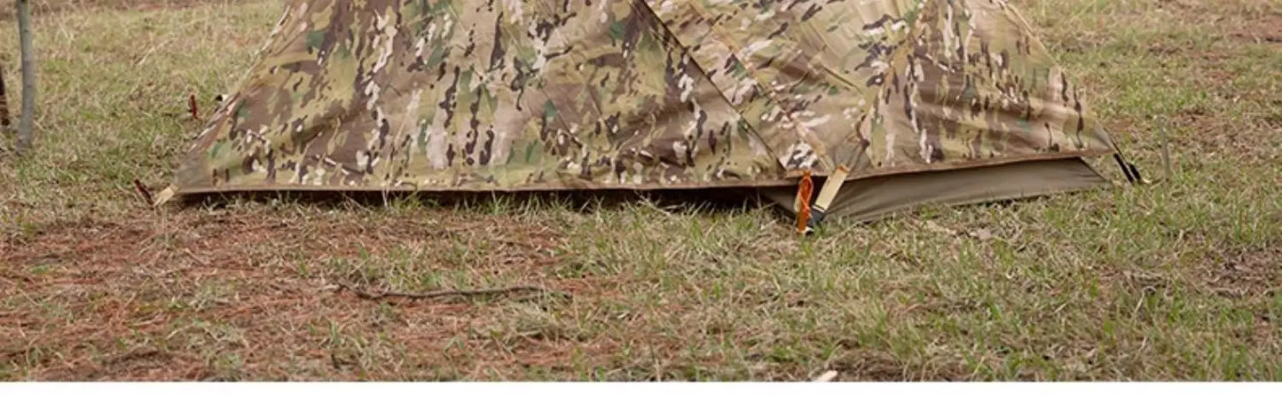 Outdoor Single Camping Tent Ultra light Hiking Tent, Double-layer Marching Camouflage Rainproof Tent trekking Shelter Tent