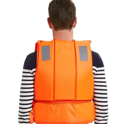 Emergency Flotation Vest for Adults, Easy On/Off Zipper Life Jacket with Pockets, Essential for Boating, Floods or Storms