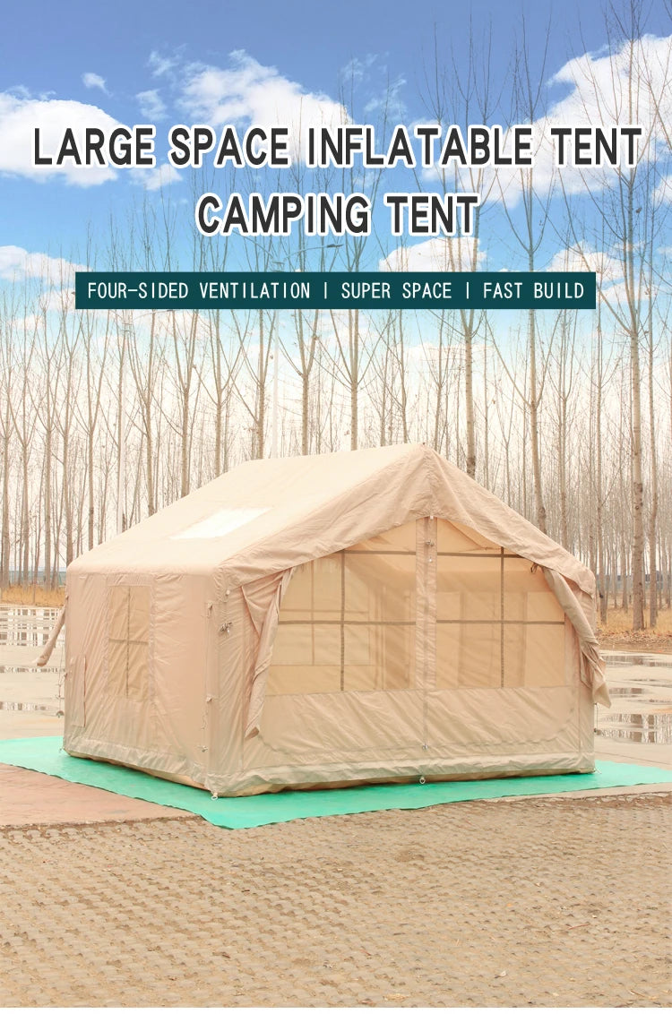 Outdoor Outdoor Camping Style Inflatable Tent Overnight Rainproof Thickeneded Camping Style Outdoor Cabin Roof 8 Square Meters