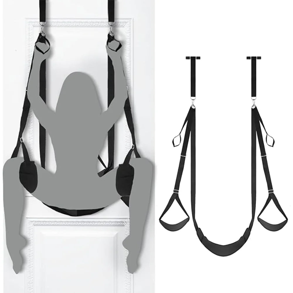 Sex Swing Hanging Door Swing Sex Bondage Adjustable Handcuffs Leg Adult Swing Sex Furniture for Couples Adult Sex Toys