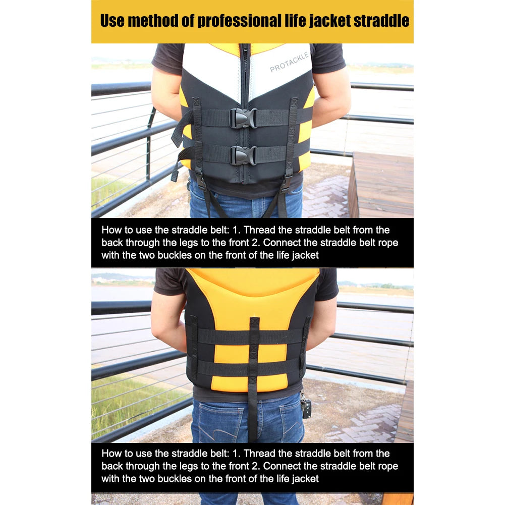 Neoprene Life Jacket Buoyancy Fishing Water Ski Vest Wear-resistant Survival Suit Water Sports Life Jacket For Swimming Fishing
