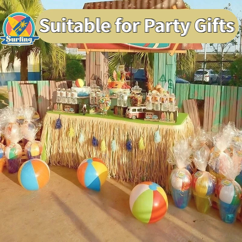 Inflatable Beach Balls Rainbow Color Pool Ball Swimming Pool Water Games for Kids Birthday Gifts Summer Party Favors Volleyball