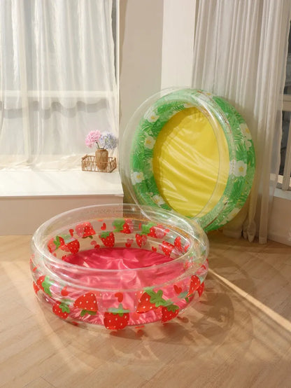 1pcs Inflatable Bathtub Swimming Pool Inflatable Pool Retro Blow Up Swimming Pool Family Cute Thickened Water Pool ﻿ ﻿