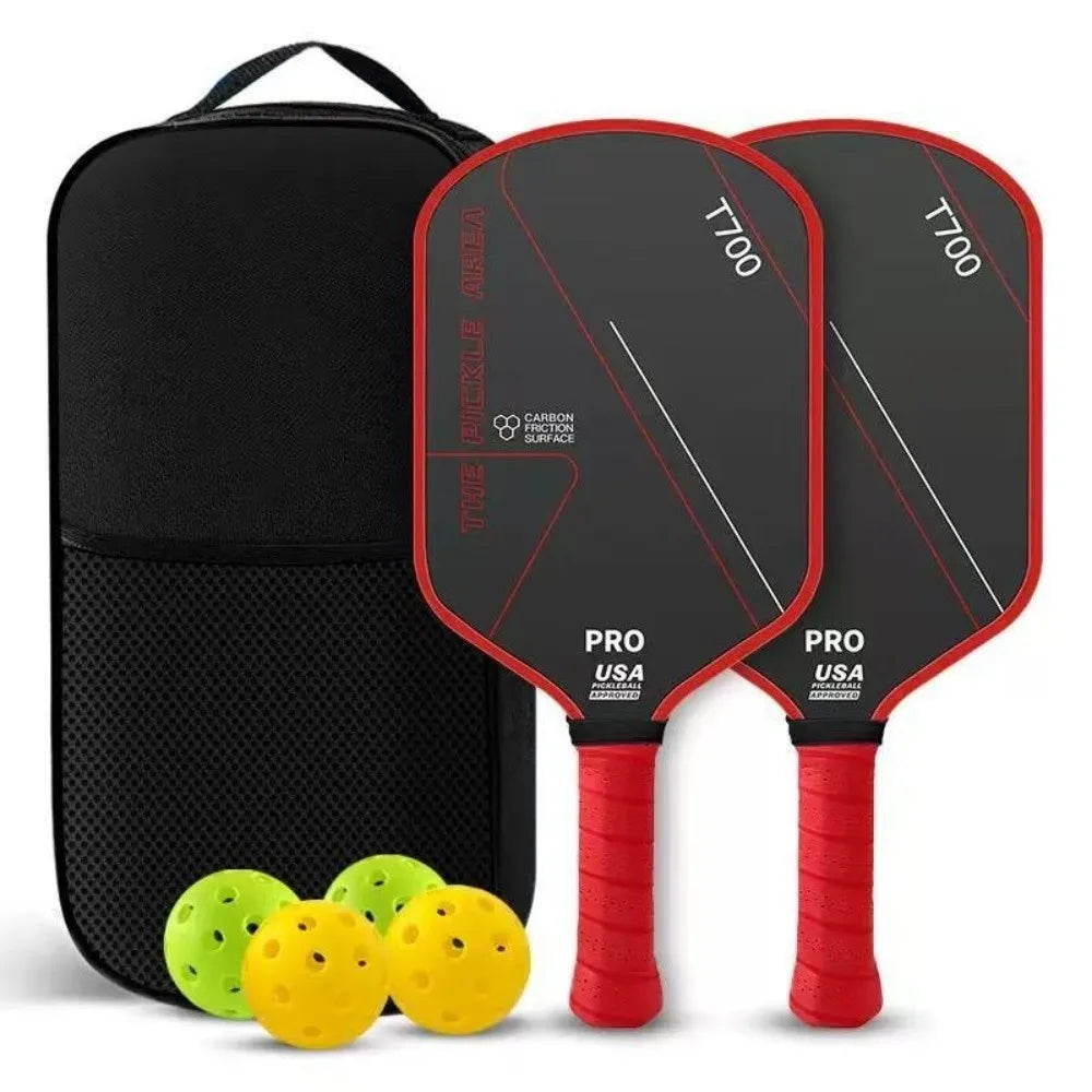Fashion T700 Pickleball Paddle Carbon Fiber 16MM Pickleball Rackets Set Lightweight USAPA Approved Professional Game Supplies