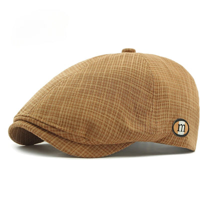 2025 New Hats for Men and Women Wearing British Retro Beret Hat Fashion Casual Berets Caps for Women Solid Color Adjustable Cap