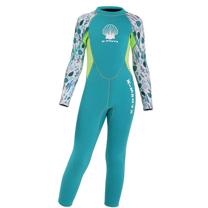 Children Wetsuit 2.5MM Neoprene Diving Suit For Girls Boys One-Piece Swimsuits Long Sleeve Kids Swimwears Snorkeling Rash Guards