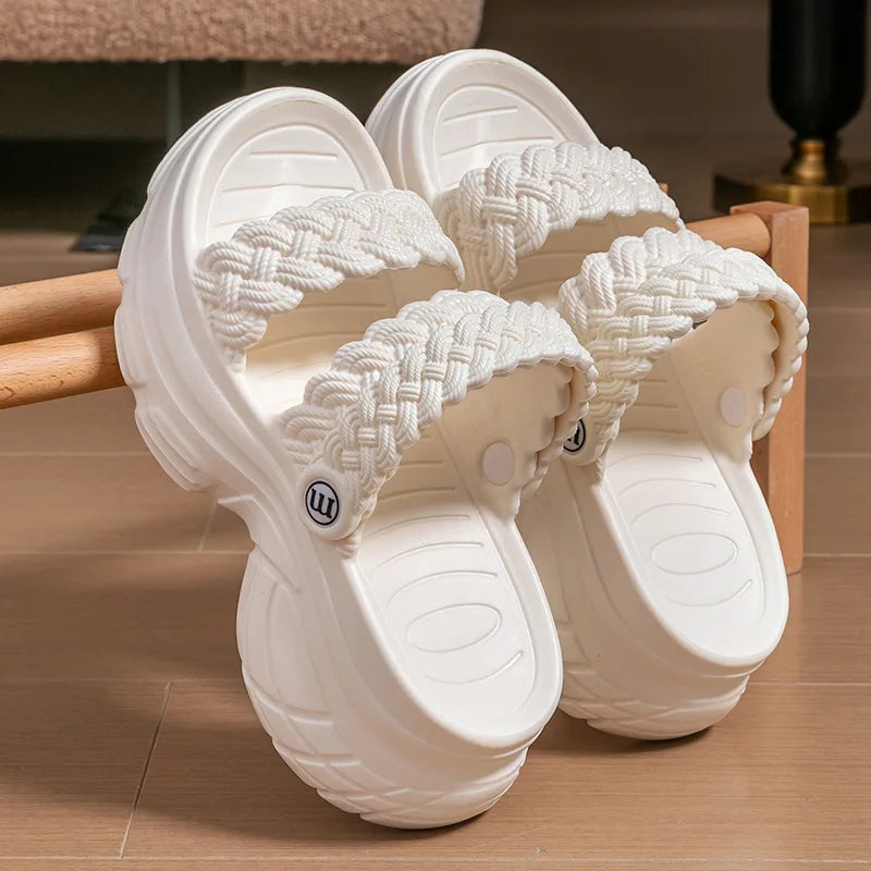 Comwarm Fashion Women's Slippers Platform Outdoor Female Slides Slip On Concise Slides EVA Soft Sole Comfortable Women's Sandals