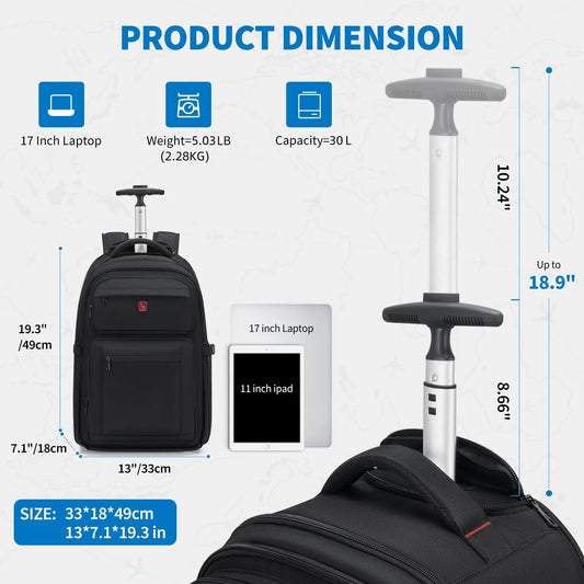 OIWAS Fashion Travel Business Backpack With Lever And Roller Function,Large Capacity Travel Set,Suitable For Both Men And Women
