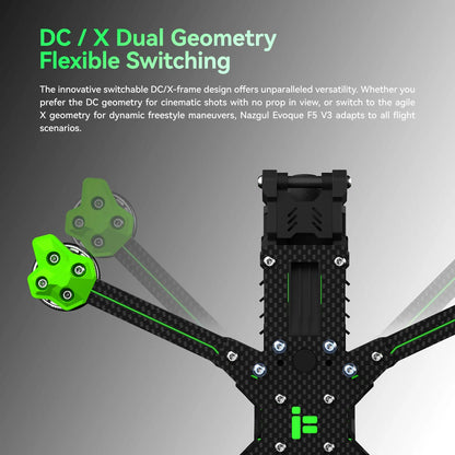 iFlight Nazgul Evoque F5 V3 O4 HD 6S FPV Drone BNF DC/X Dual Geometry Flexible Switching Borg Mini F7 FC Mini 60 ESC Quadcopter