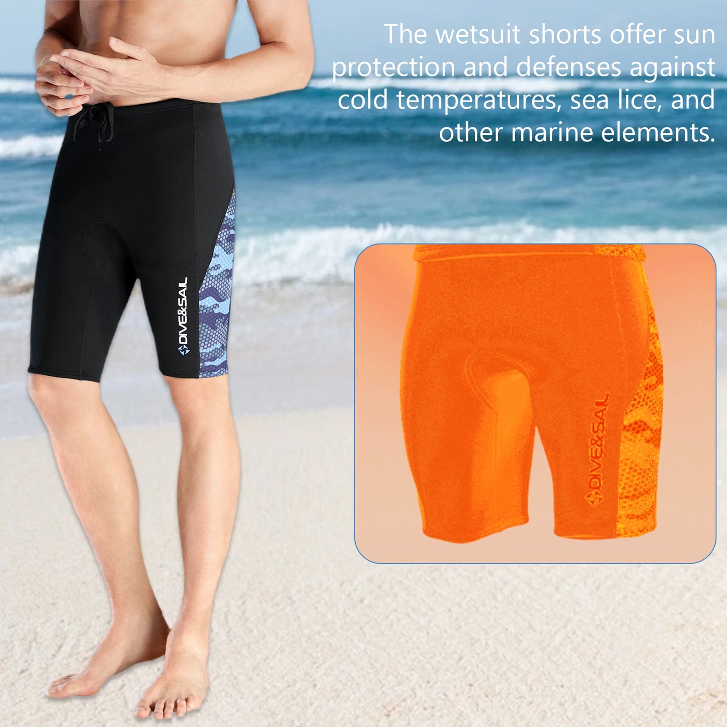2mm Wetsuit Shorts Men Wetsuit Shorts 2mm Neoprene Wetsuit Shorts Men Thermal Wetsuit Pants for Surfing Diving Canoing Kayaking