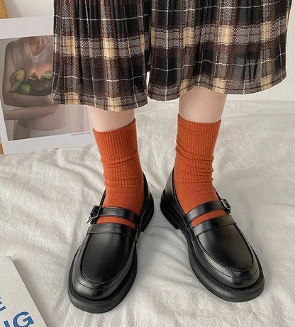 Shoes For Women Black Woman Pumps Low Heel Elegant Loafers Luxury Leather Casual Round Toe Stylish L Vacation Popular 39 On Sale