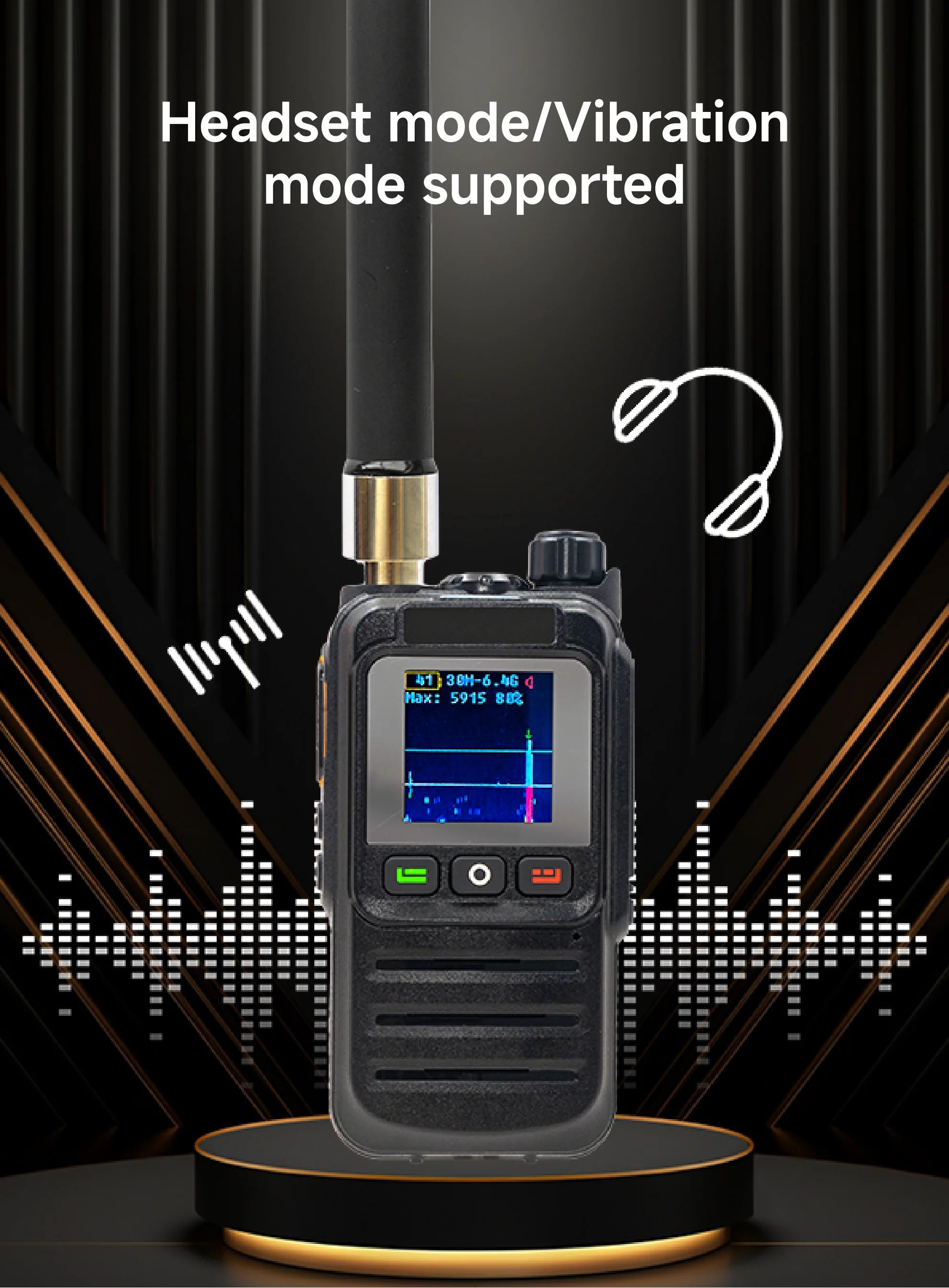 Drone Detector 2KM Long Distance UAV Detection Device Handheld 30-6400MHz Detection Drone Alarm Drone Video Transmission Signals