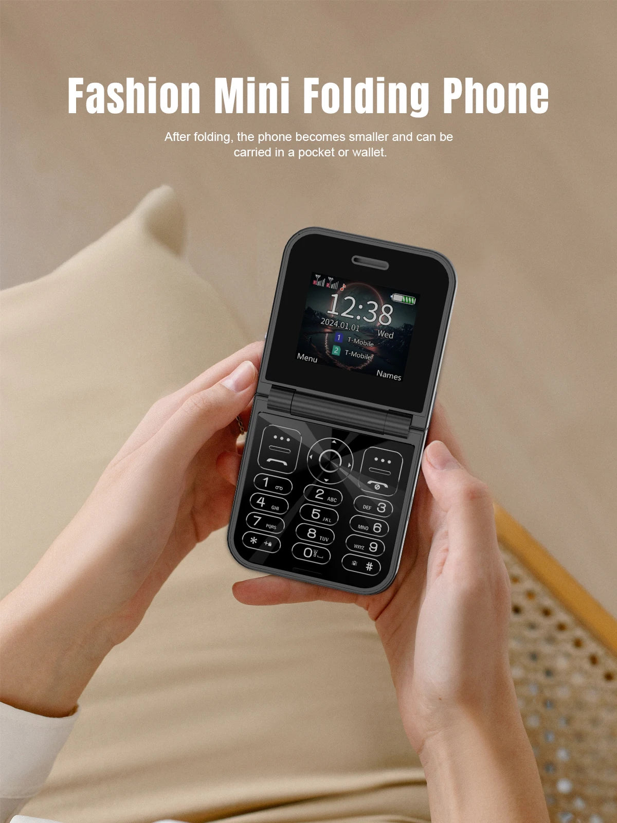 SERVO F15 Mini Small Flip Mobile Phone 2 SIM Standby Speed Dial Magic Voice Flashlight Call Recording 2G GSM Cute Fold Cellphone
