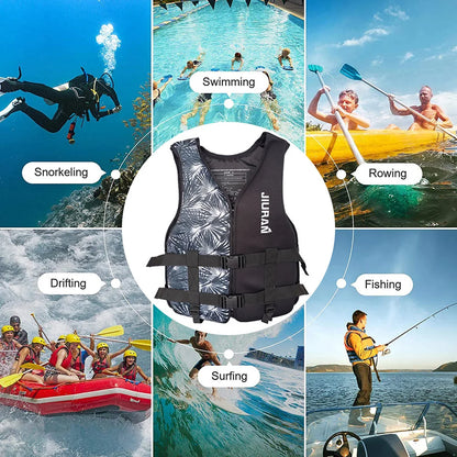Neoprene Life Jacket Adult Children Life Vest Water Safe Fishing Vest Kayaking Boating Swimming Surfing Drifting Safe Life Vest